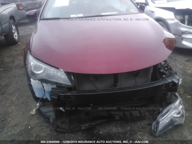 4T1BF1FK9GU534487 - 2016 TOYOTA CAMRY LE/XLE/SE/XSE RED photo 6