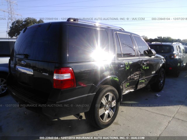 1FMFU19538LA13401 - 2008 FORD EXPEDITION LIMITED BLACK photo 4