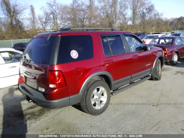 1FMZU73K72UD65719 - 2002 FORD EXPLORER XLT RED photo 4