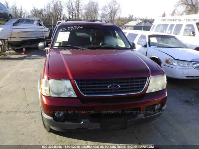 1FMZU73K72UD65719 - 2002 FORD EXPLORER XLT RED photo 6