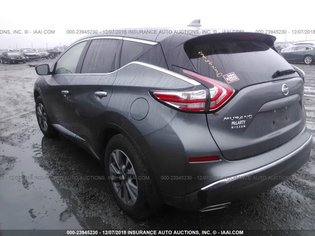 5N1AZ2MG1JN130897 - 2018 NISSAN MURANO S/SL/SV/PLATINUM GRAY photo 3