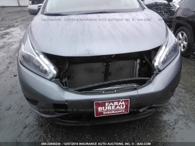 5N1AZ2MG1JN130897 - 2018 NISSAN MURANO S/SL/SV/PLATINUM GRAY photo 6