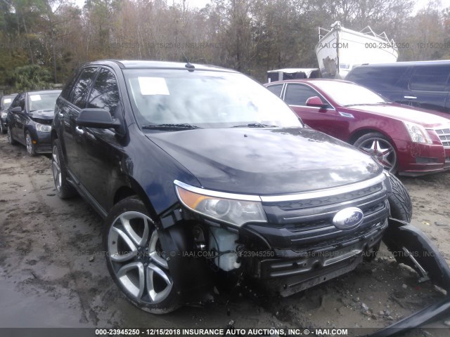 2FMDK3AK5DBA57128 - 2013 FORD EDGE SPORT BLACK photo 1