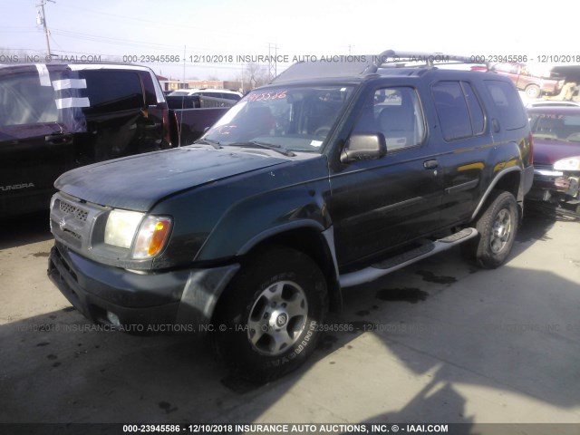 5N1ED28YX1C567778 - 2001 NISSAN XTERRA XE/SE GREEN photo 2