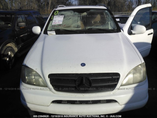 4JGAB54E81A244813 - 2001 MERCEDES-BENZ ML 320 WHITE photo 6