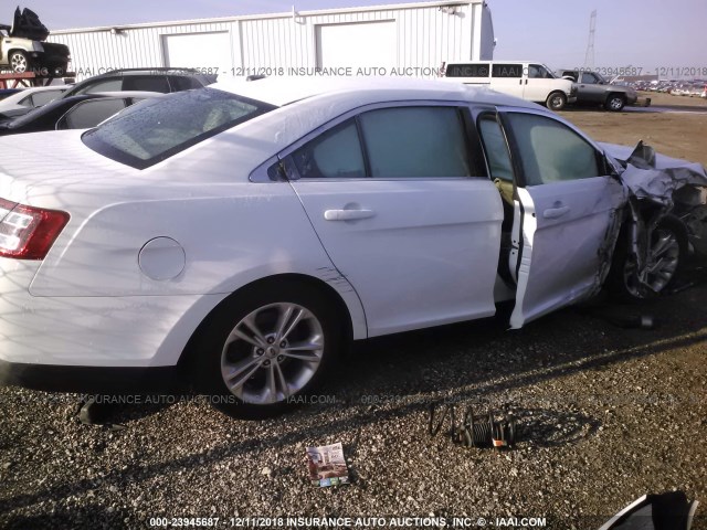 1FAHP2H85DG160284 - 2013 FORD TAURUS SEL WHITE photo 4