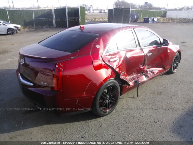 1G6AA5RX3E0181653 - 2014 CADILLAC ATS BURGUNDY photo 4