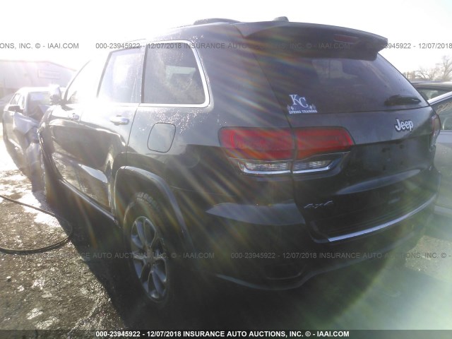 1C4RJFCG3EC247700 - 2014 JEEP GRAND CHEROKEE OVERLAND GRAY photo 3