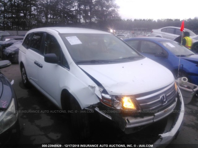 5FNRL5H29DB050310 - 2013 HONDA ODYSSEY LX WHITE photo 1