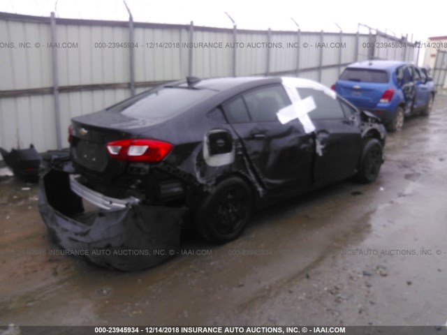 1G1BC5SM7H7115560 - 2017 CHEVROLET CRUZE LS BLACK photo 4