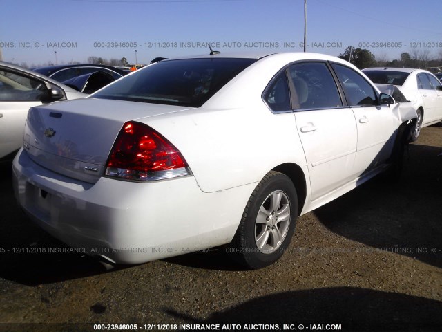 2G1WA5E31E1189057 - 2014 CHEVROLET IMPALA LIMITED LS WHITE photo 4