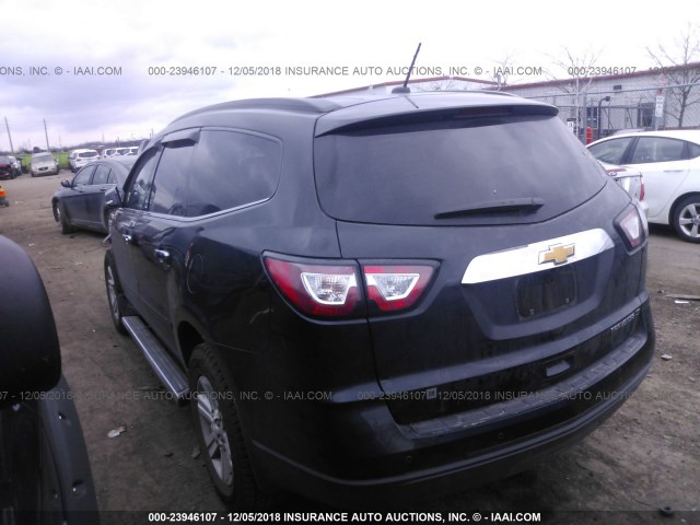 1GNKRGKD2EJ185314 - 2014 CHEVROLET TRAVERSE LT GRAY photo 3