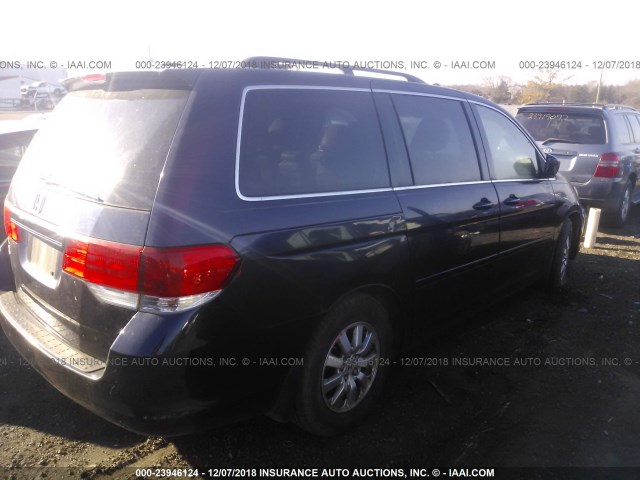 5FNRL38778B024455 - 2008 HONDA ODYSSEY EXL BLUE photo 4