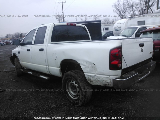 3D7KS28DX7G804002 - 2007 DODGE RAM 2500 ST/SLT WHITE photo 3