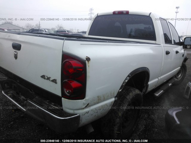 3D7KS28DX7G804002 - 2007 DODGE RAM 2500 ST/SLT WHITE photo 4