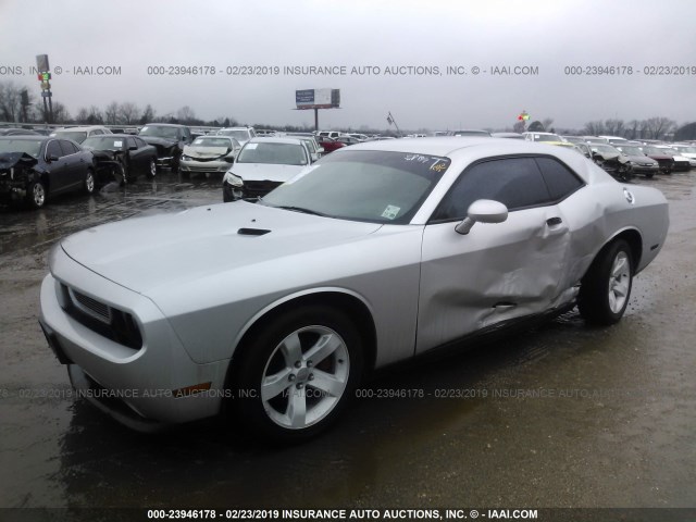 2C3CDYAG2CH235113 - 2012 DODGE CHALLENGER SXT SILVER photo 2