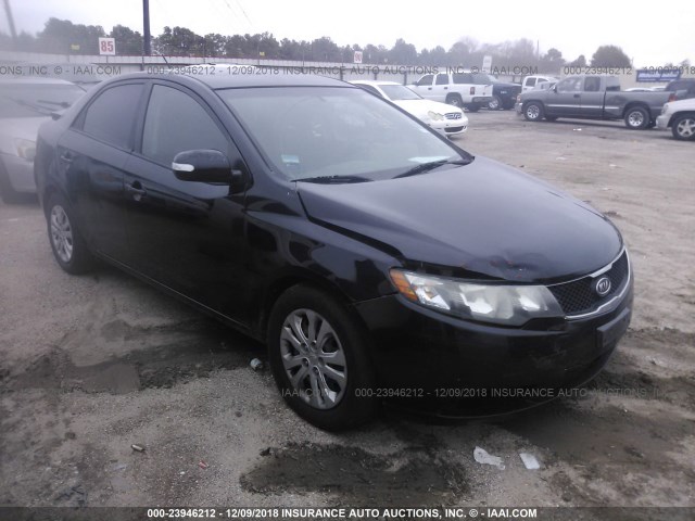 KNAFU4A2XA5856252 - 2010 KIA FORTE EX BLACK photo 1