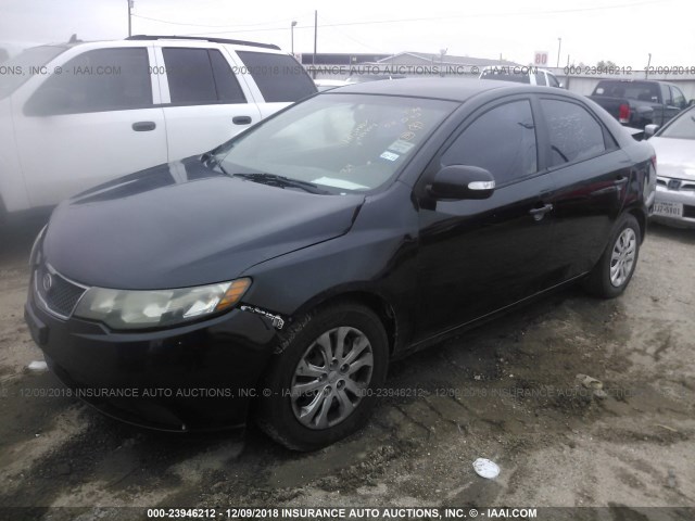 KNAFU4A2XA5856252 - 2010 KIA FORTE EX BLACK photo 2