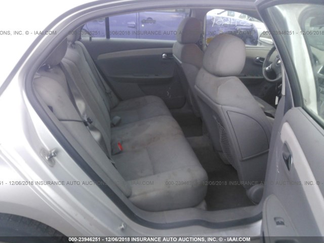 1G1ZG57B89F105606 - 2009 CHEVROLET MALIBU LS 银色 照片 8