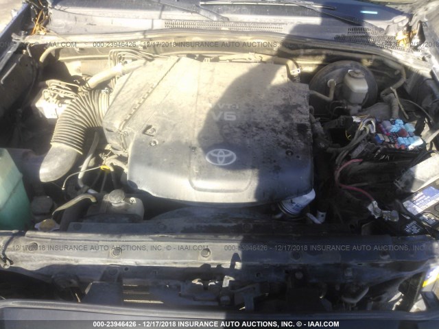 3TMJU62N28M070483 - 2008 TOYOTA TACOMA DOUBLE CAB PRERUNNER BLACK photo 10