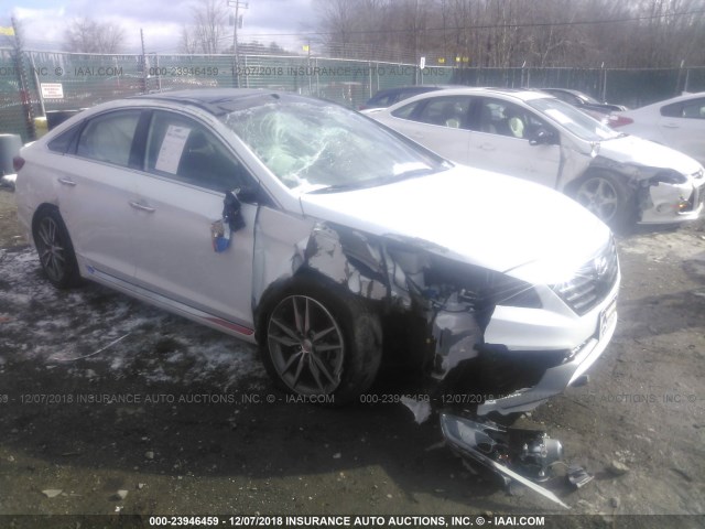 5NPE34AB8FH081006 - 2015 HYUNDAI SONATA SPORT/LIMITED WHITE photo 1