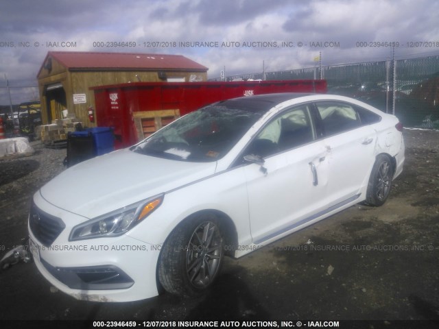 5NPE34AB8FH081006 - 2015 HYUNDAI SONATA SPORT/LIMITED WHITE photo 2