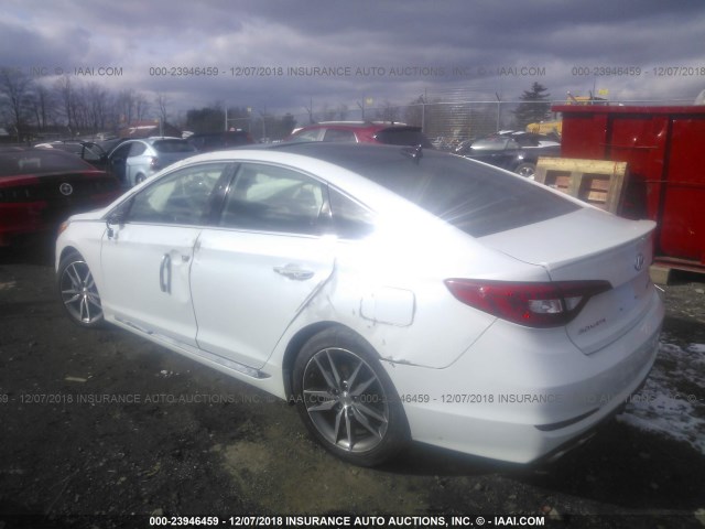 5NPE34AB8FH081006 - 2015 HYUNDAI SONATA SPORT/LIMITED WHITE photo 3