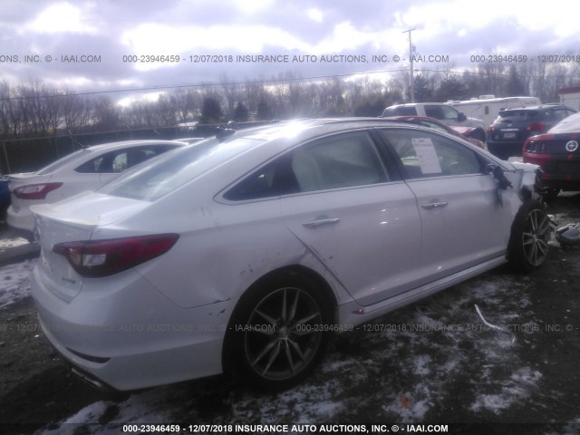 5NPE34AB8FH081006 - 2015 HYUNDAI SONATA SPORT/LIMITED WHITE photo 4