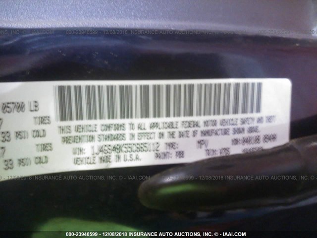 1J4GS48K55C665112 - 2005 JEEP GRAND CHEROKEE LAREDO/COLUMBIA/FREEDOM 蓝色 照片 9