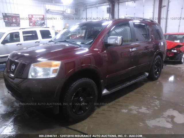 5N1AA0NC8AN611348 - 2010 NISSAN ARMADA SE/TITANIUM/PLATINUM MAROON photo 2