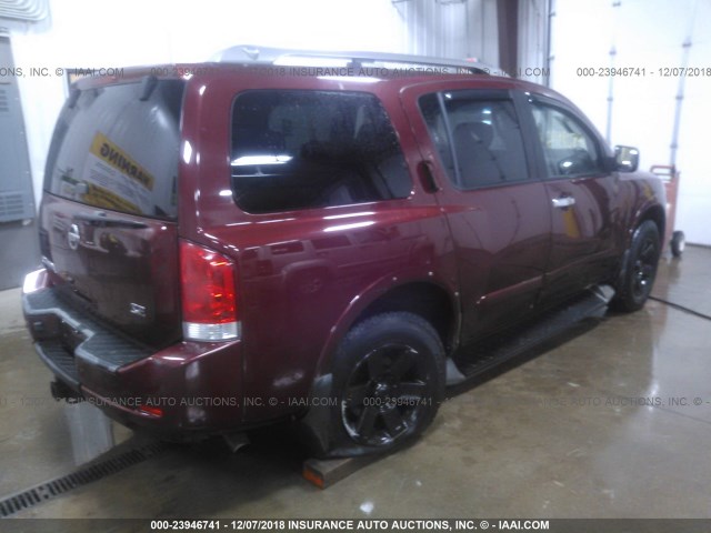 5N1AA0NC8AN611348 - 2010 NISSAN ARMADA SE/TITANIUM/PLATINUM MAROON photo 4