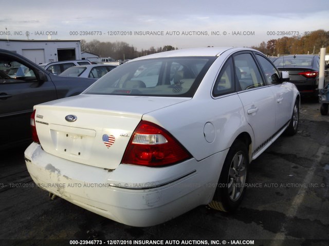 1FAFP24146G155435 - 2006 FORD FIVE HUNDRED SEL WHITE photo 4