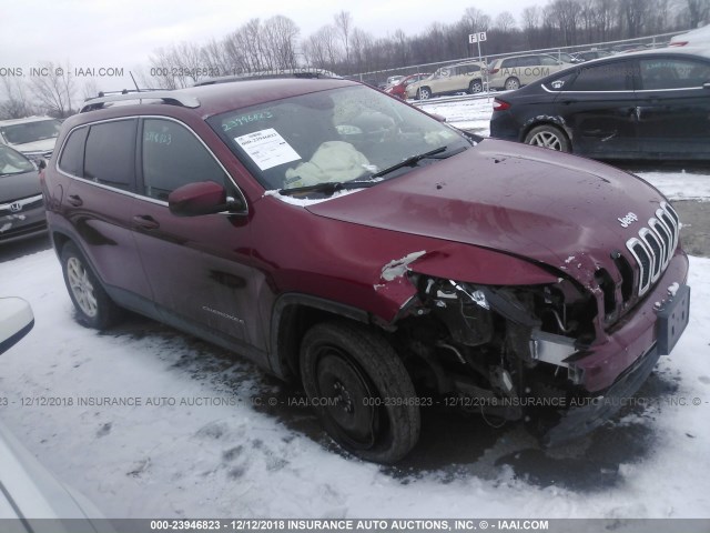 1C4PJMCBXFW687073 - 2015 JEEP CHEROKEE LATITUDE RED photo 1