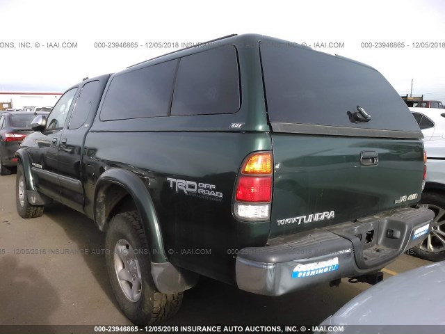 5TBBT44123S345101 - 2003 TOYOTA TUNDRA ACCESS CAB SR5 GREEN photo 3