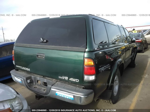 5TBBT44123S345101 - 2003 TOYOTA TUNDRA ACCESS CAB SR5 GREEN photo 4