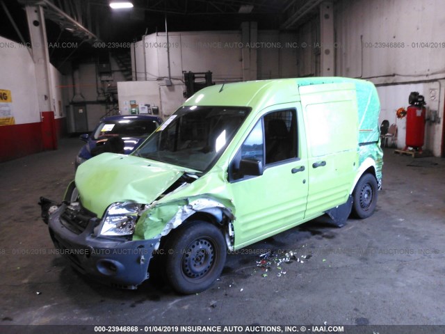 NM0LS7AN1DT132079 - 2013 FORD TRANSIT CONNECT XL GREEN photo 2