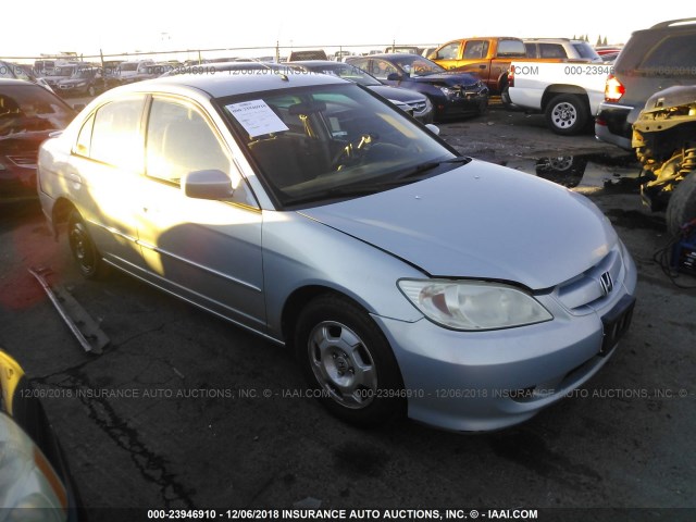 JHMES95654S013918 - 2004 HONDA CIVIC HYBRID BLUE photo 1