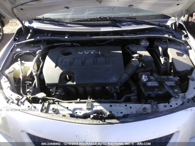 1NXBU40E79Z041856 - 2009 TOYOTA COROLLA S/LE/XLE SILVER photo 10