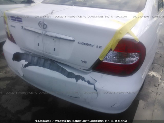 4T1BF30K14U078369 - 2004 TOYOTA CAMRY LE/XLE/SE WHITE photo 6