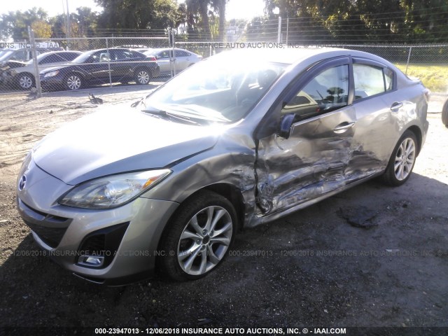 JM1BL1S61A1238474 - 2010 MAZDA 3 S GRAY photo 2