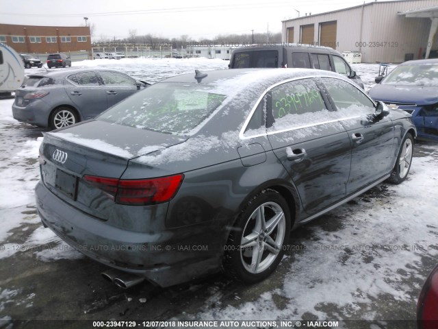 WAUB4BF44JA003740 - 2018 AUDI S4 PREMIUM PLUS GRAY photo 4