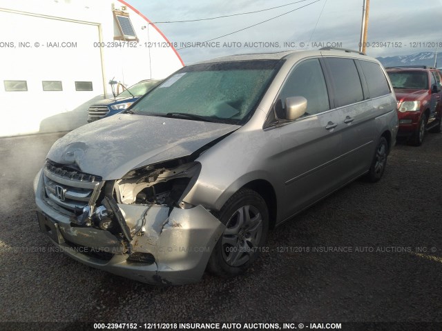 5FNRL38756B433339 - 2006 HONDA ODYSSEY EXL SILVER photo 2