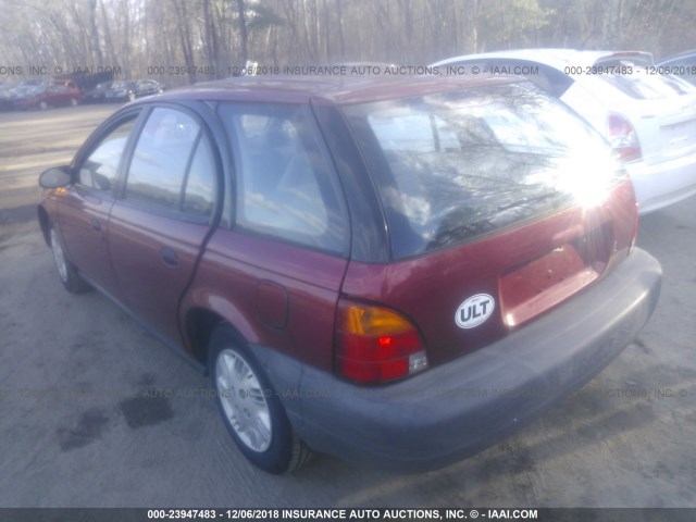 1G8ZG8282XZ226206 - 1999 SATURN SW1 RED photo 3