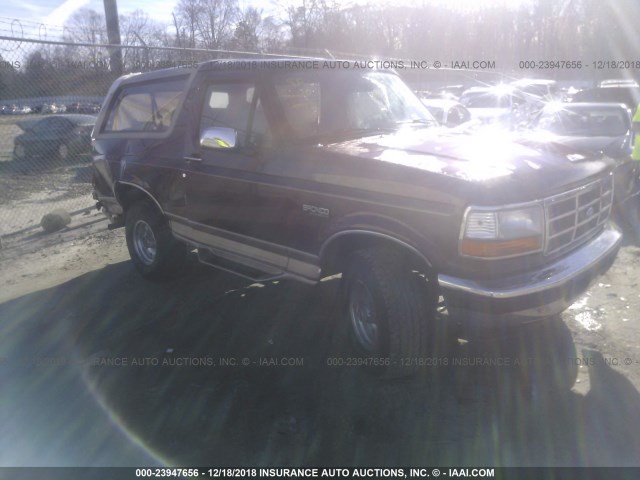 1FMEU15H4TLB58399 - 1996 FORD BRONCO U100 BURGUNDY photo 1