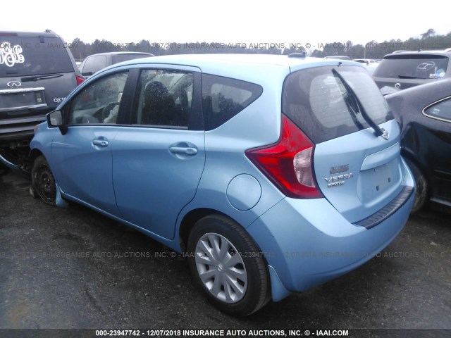 3N1CE2CP8FL435804 - 2015 NISSAN VERSA NOTE S/S PLUS/SV/SL/SR Light Blue photo 3