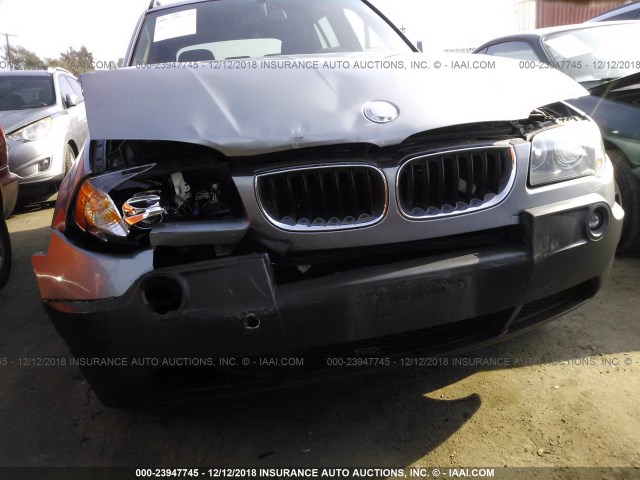 WBXPA73434WB27983 - 2004 BMW X3 2.5I GRAY photo 6