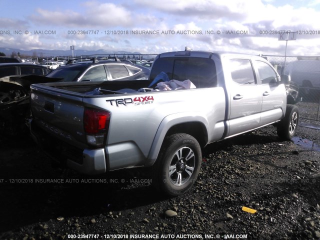 3TMDZ5BNXHM023677 - 2017 TOYOTA TACOMA DBL CAB/SR5/TRD SPORT/OR SILVER photo 4