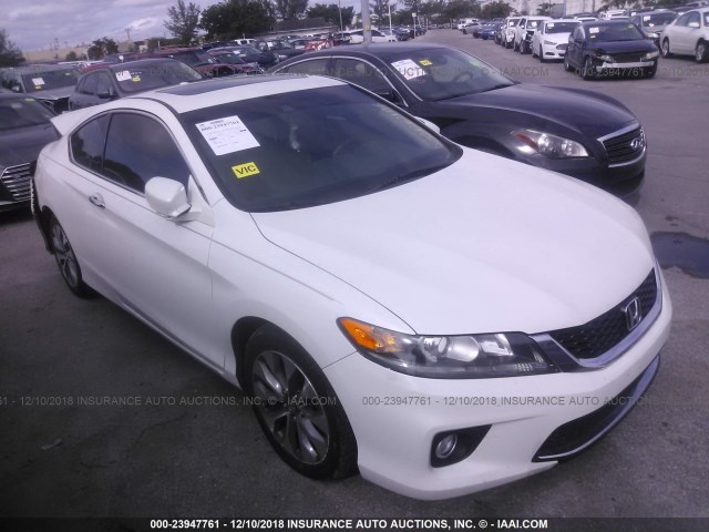 1HGCT1B83DA006406 - 2013 HONDA ACCORD EXL WHITE photo 1