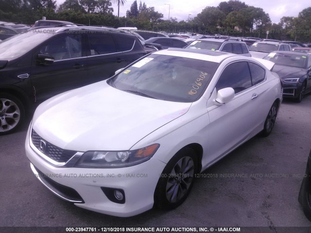 1HGCT1B83DA006406 - 2013 HONDA ACCORD EXL WHITE photo 2