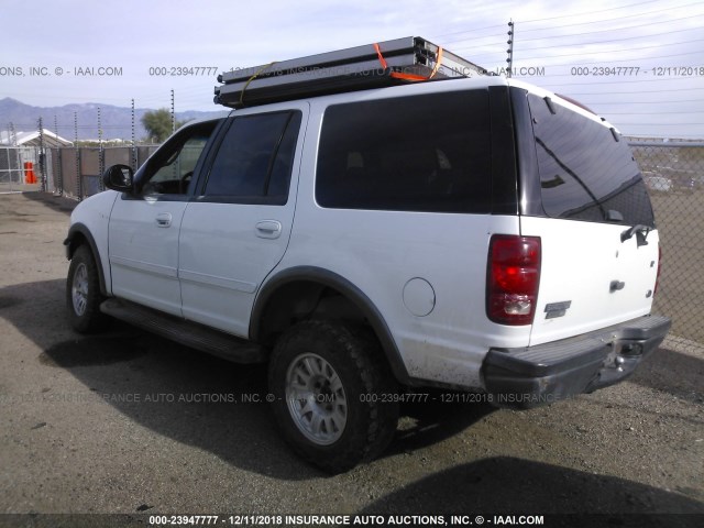 1FMPU16L11LA75344 - 2001 FORD EXPEDITION XLT WHITE photo 3